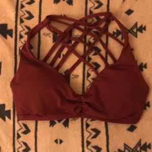 Blogilates Crimson Workout Push Up Bra